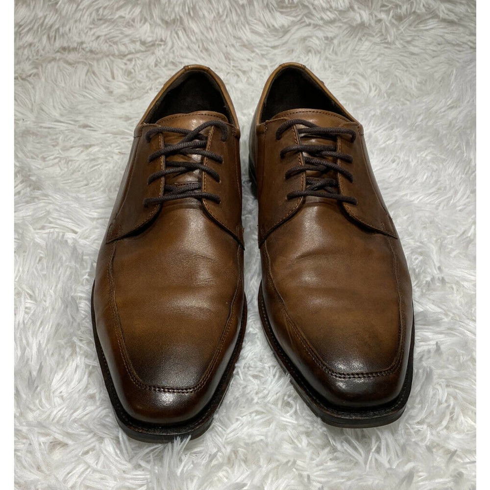 ECCO Calcan Apron Toe Tie Oxford Amber Brown Shoes EU 47 Men's 13 - 13.5 US New
